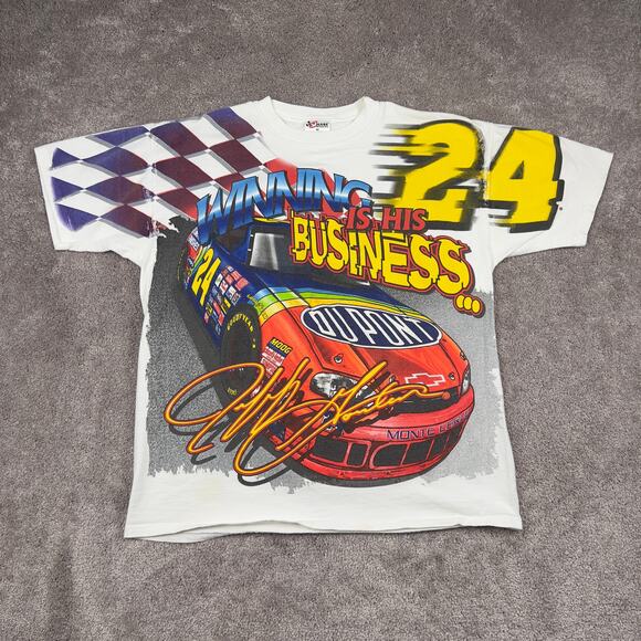 Vtg 1999 Nascar Jeff Gordon T-shirt Winning Is His Business T-Shirt Size M Race